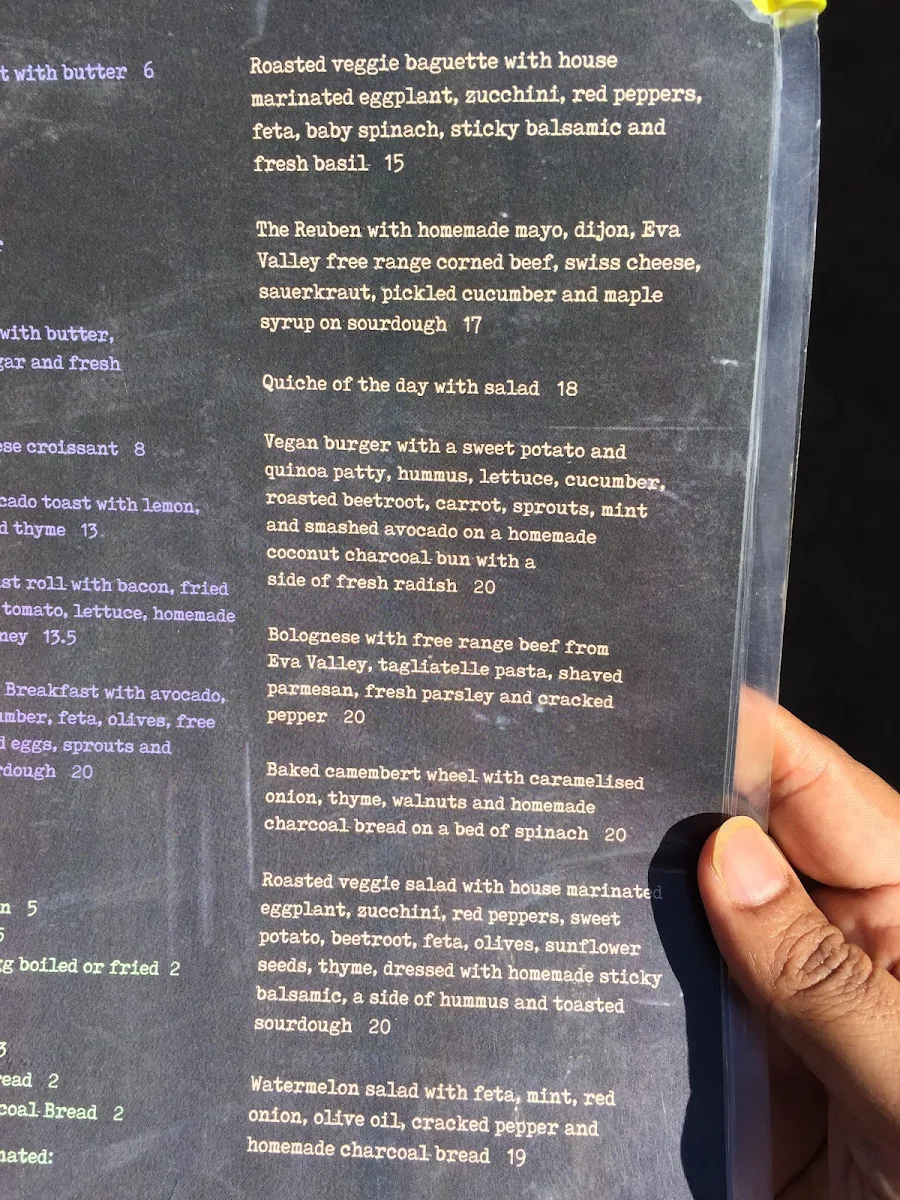 Menu, De La Plage