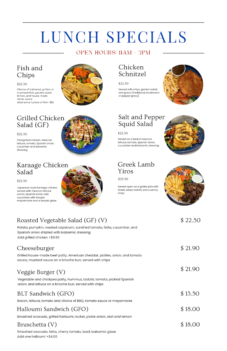Menu, Culture Cup Cafe