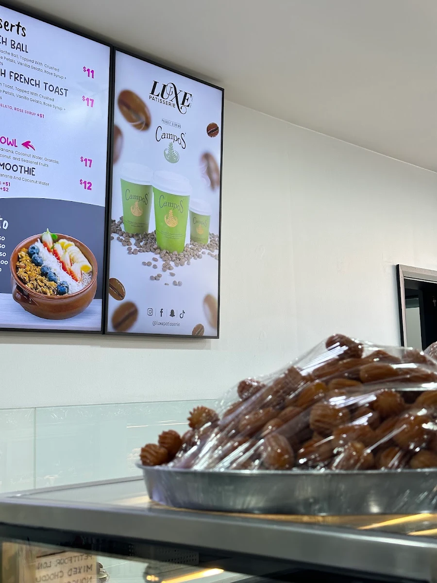 Menu, LUXE PATISSERIE & SWEETS PTY LTD