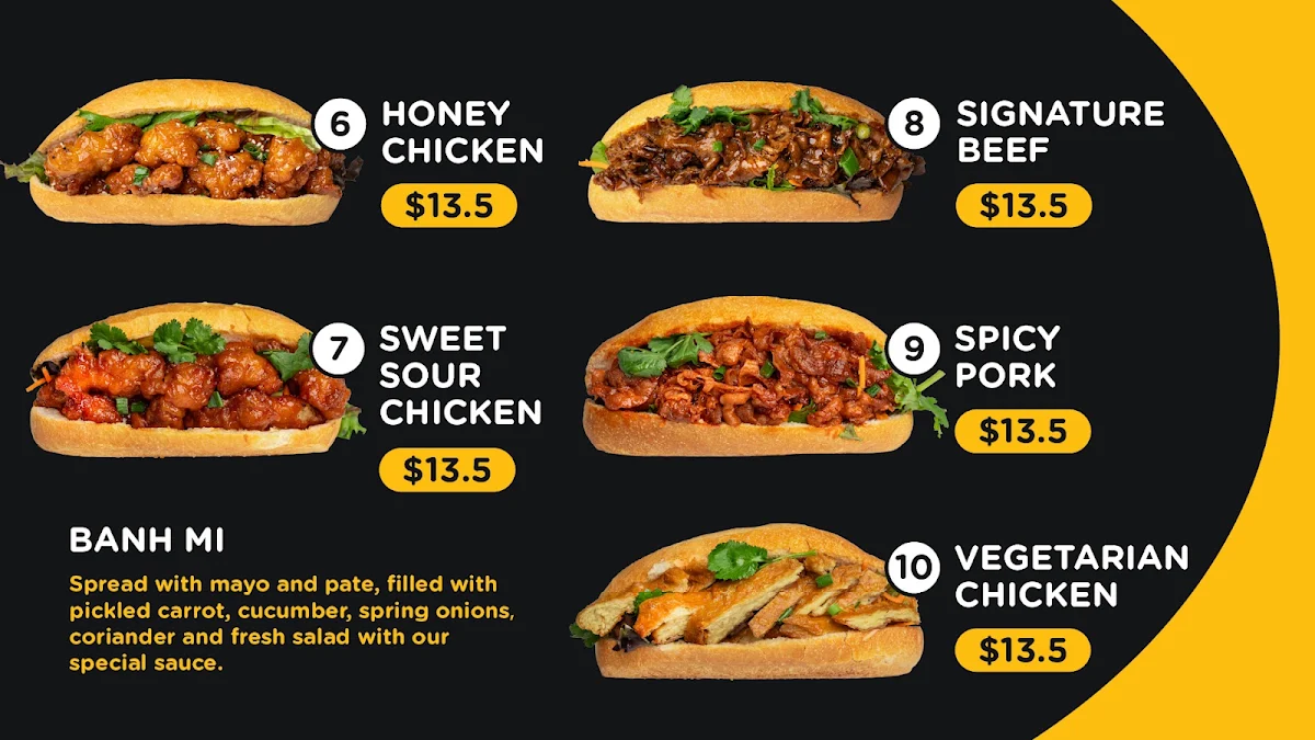Menu, Panda Banh Mi House Ringwood