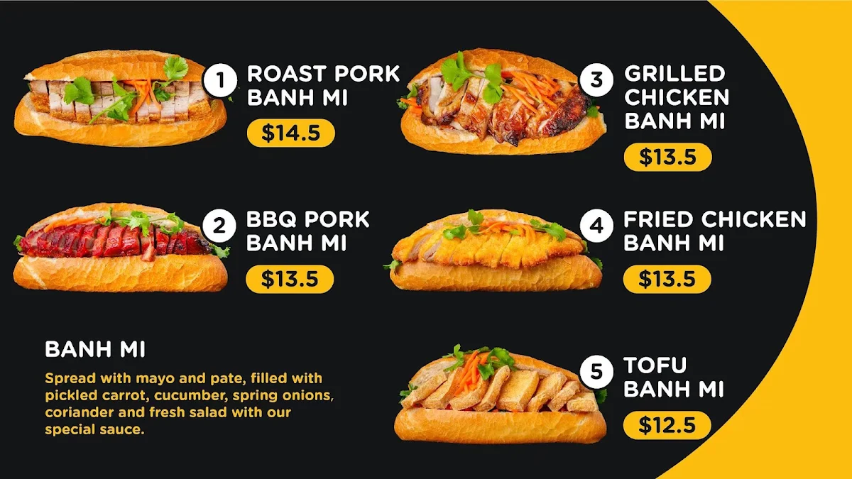 Menu, Panda Banh Mi House Ringwood