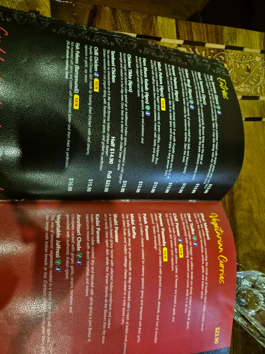 Menu, Aamaya Indian Restaurant