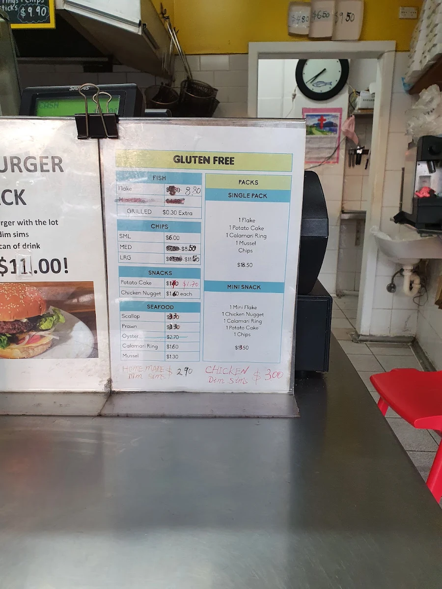 Menu, Laura St Seafood
