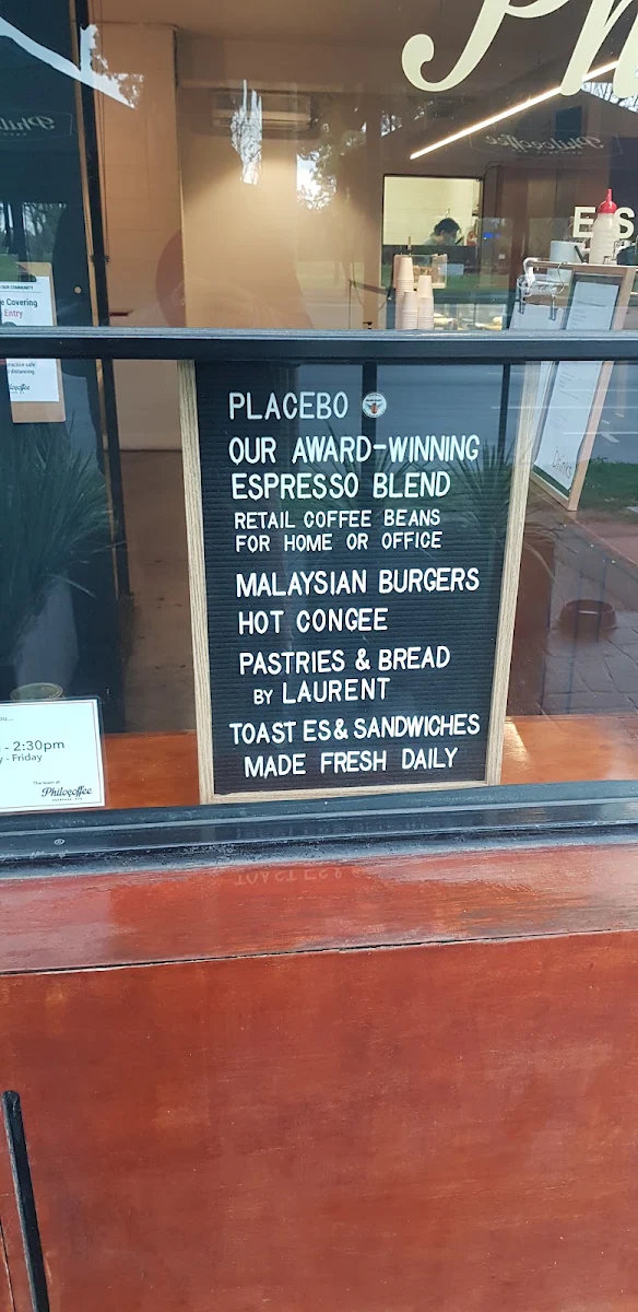 Menu, Philoçoffee Espresso Bar