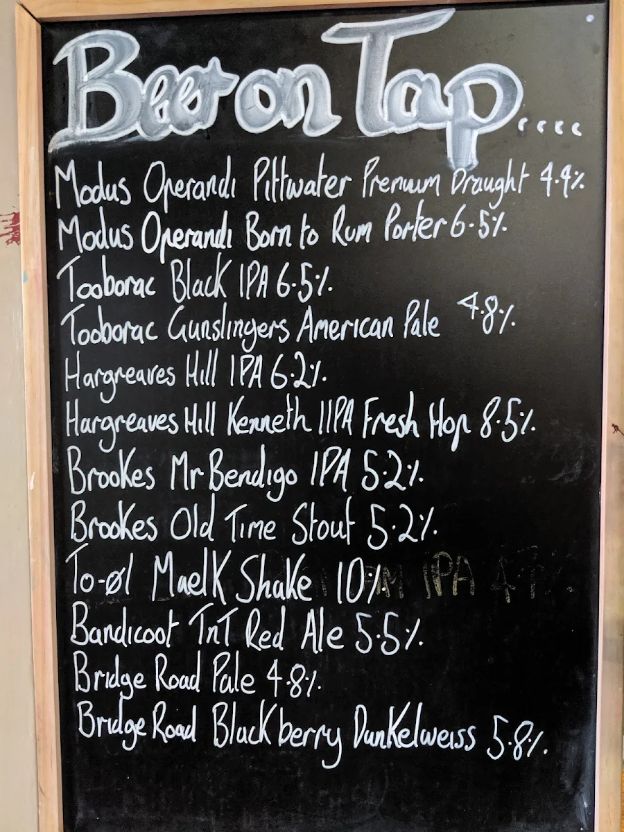 Menu, The Cambrian Hotel