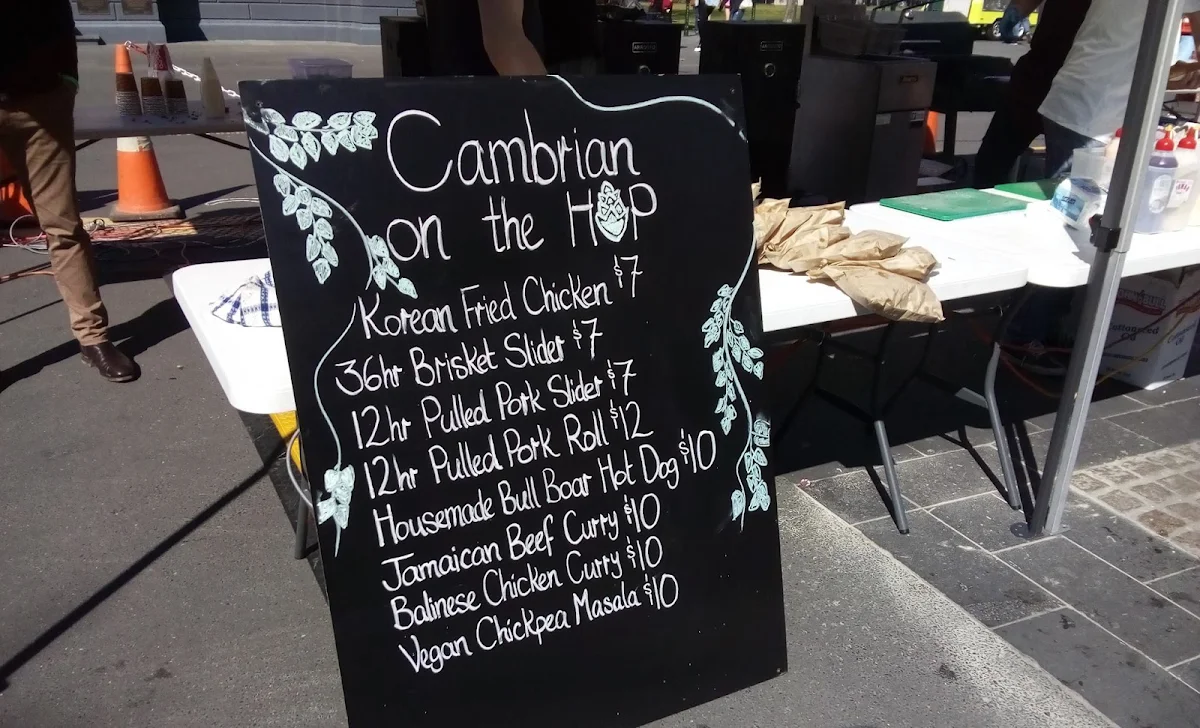 Menu, The Cambrian Hotel