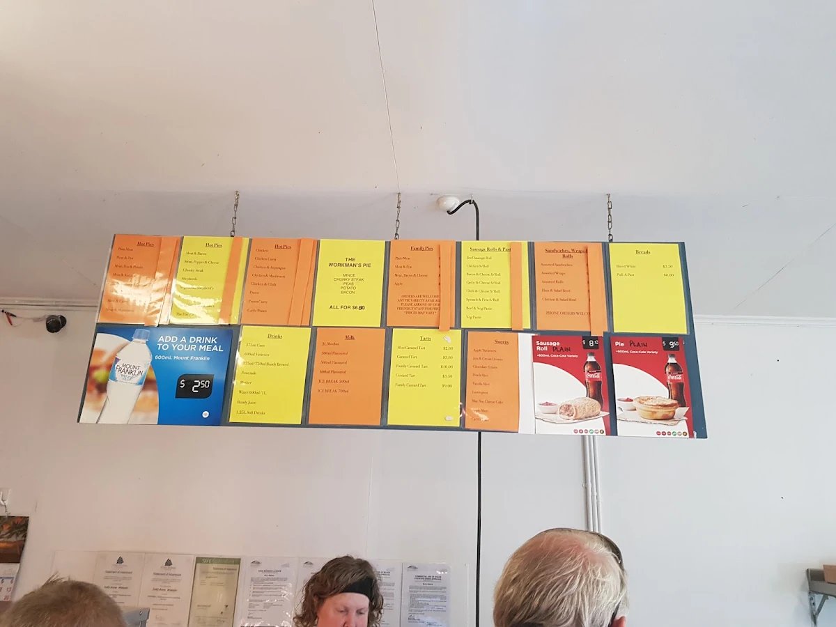 Menu, Bro's Bakery
