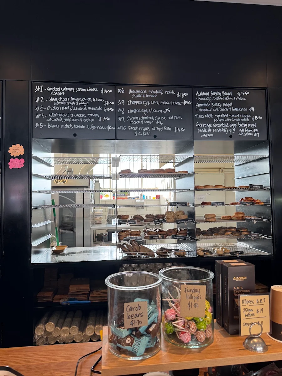 Menu, Huff Bagelry Mentone