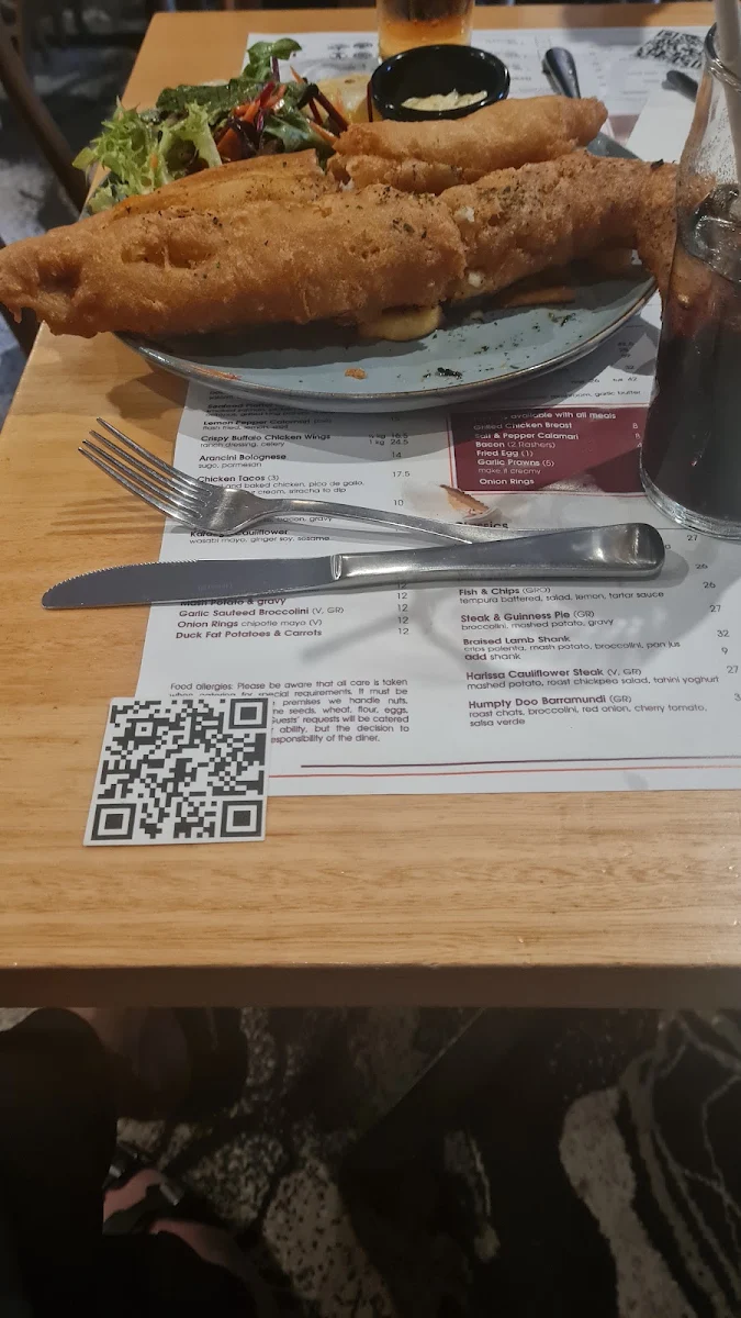 Menu, Plaza Tavern
