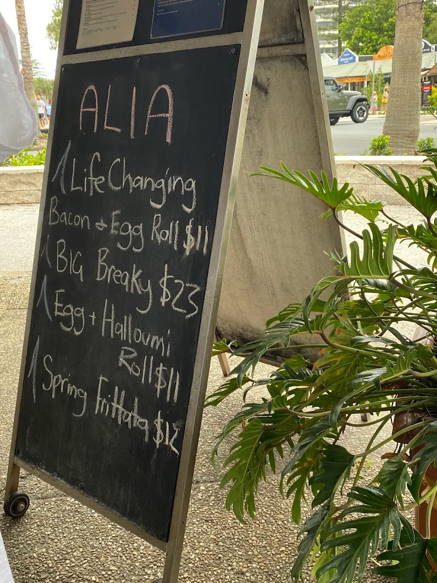 Menu, ALIA