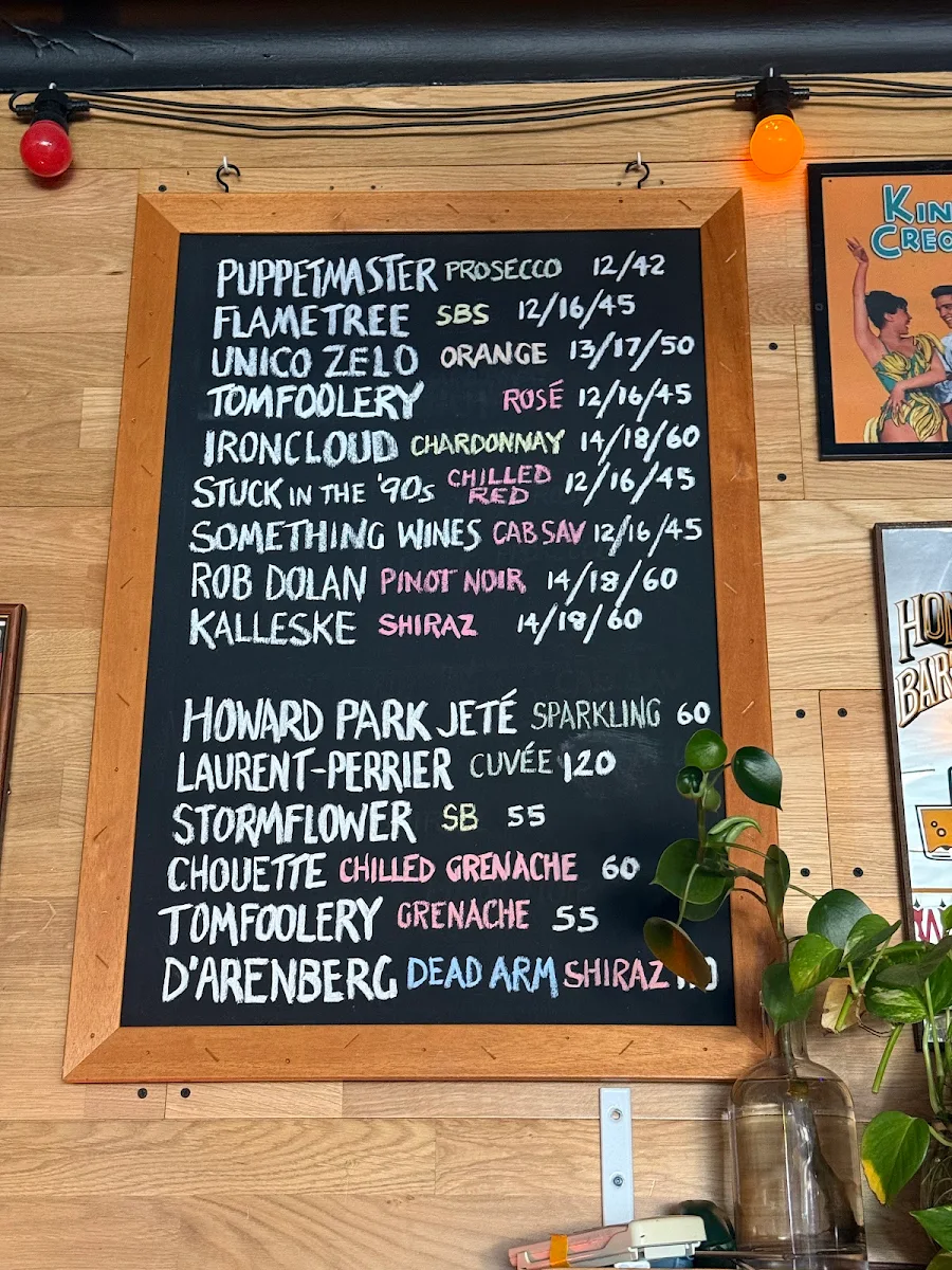 Menu, Big Easy South Freo