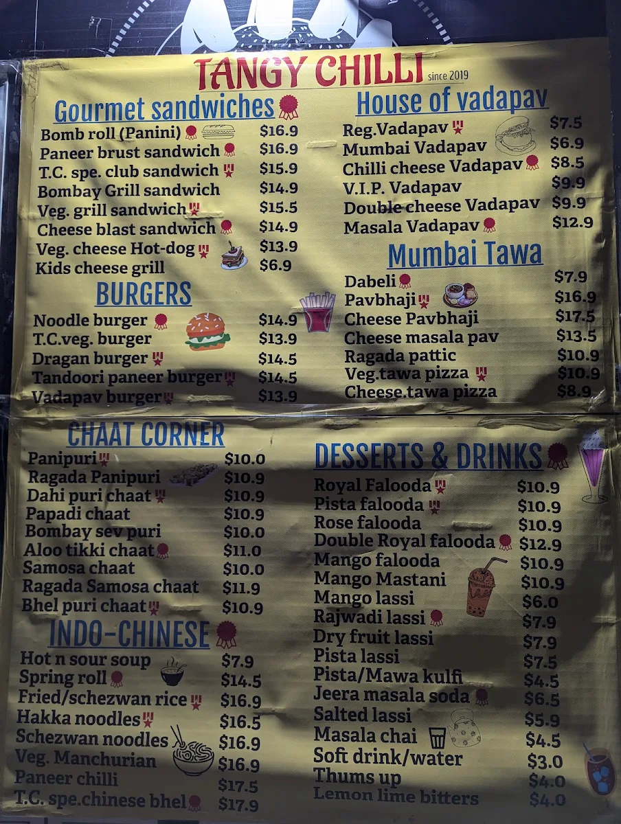 Menu, Tangy Chilli Blacktown
