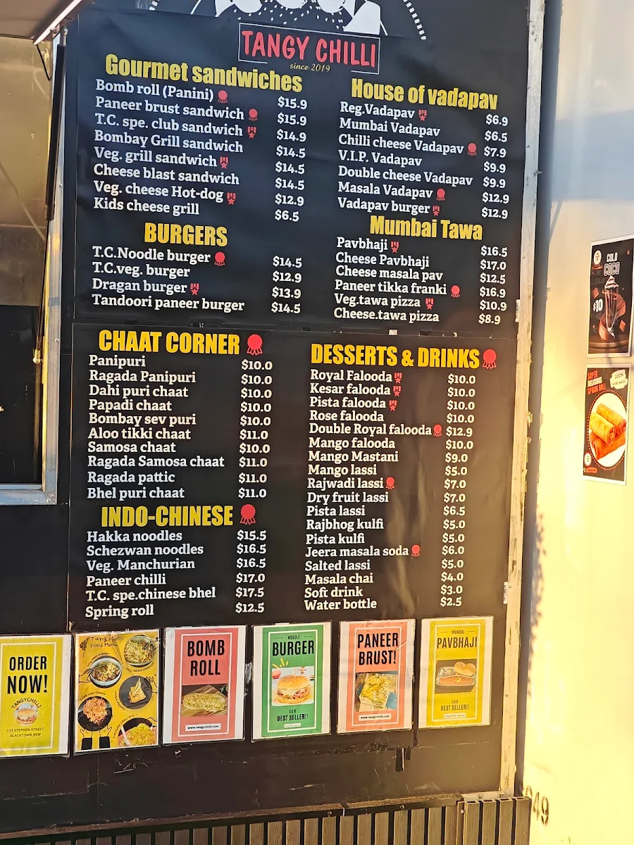Menu, Tangy Chilli Blacktown