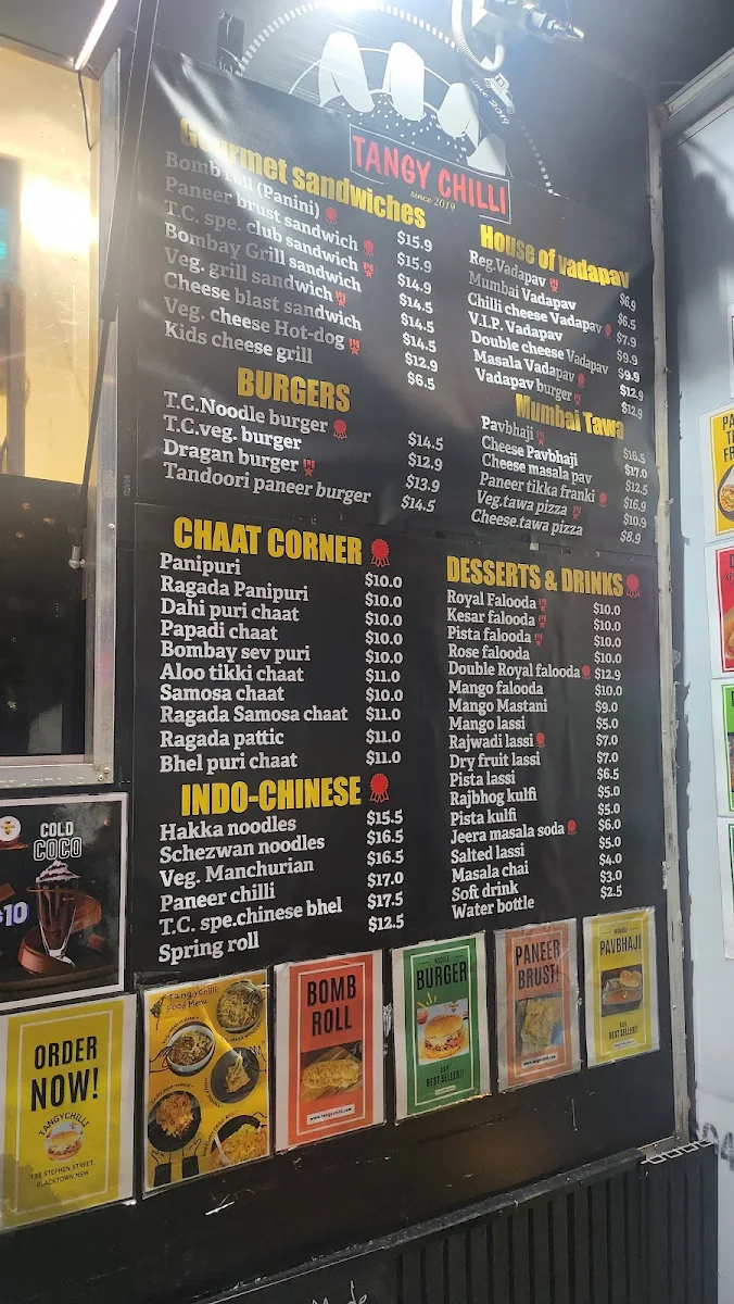 Menu, Tangy Chilli Blacktown