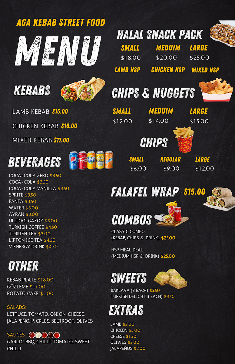 Menu, Ağa Kebab