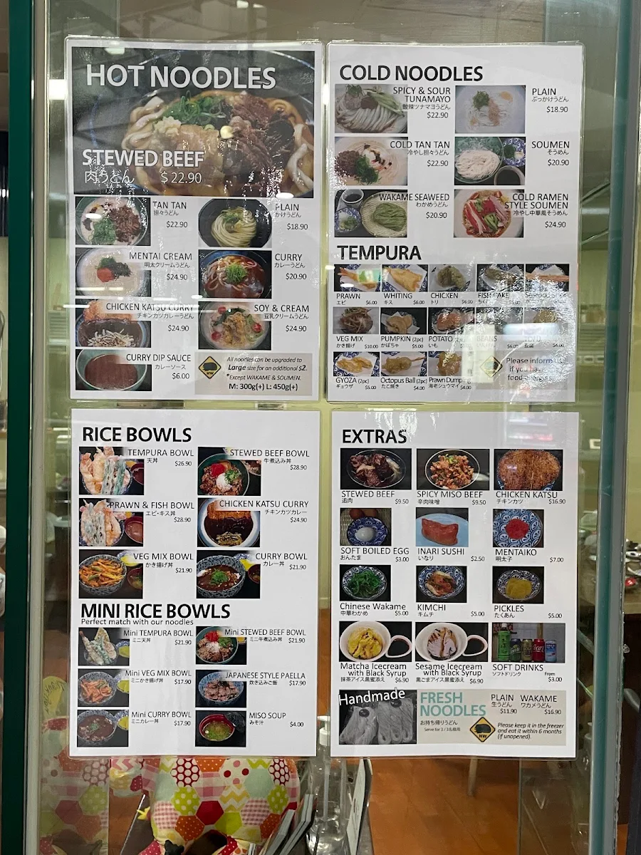 Menu, Hungry Wombat