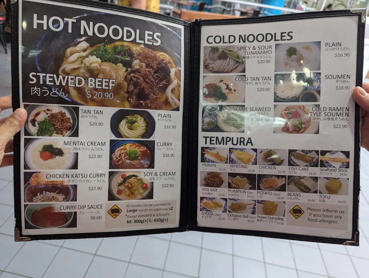Menu, Hungry Wombat