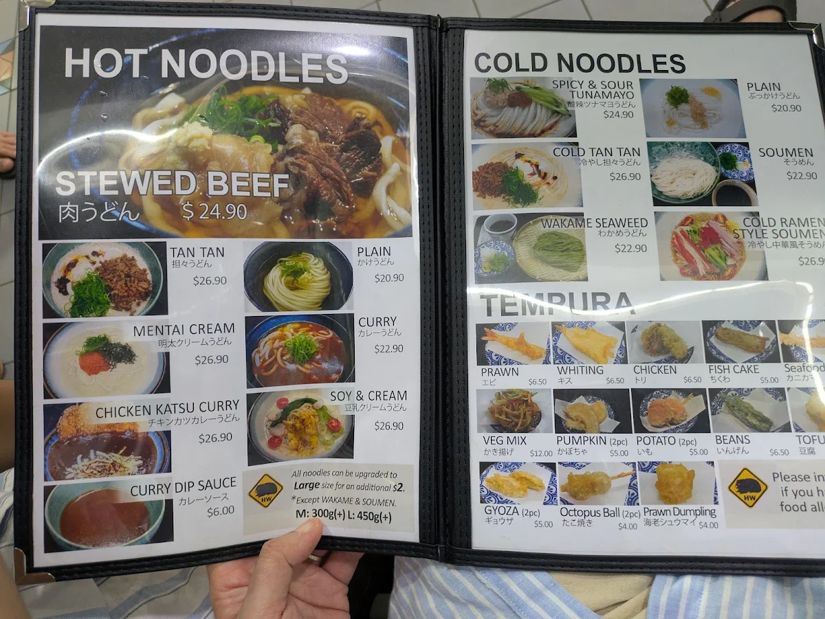 Menu, Hungry Wombat