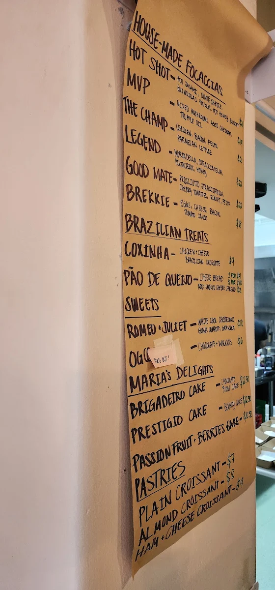 Menu, Good Mates Cafe