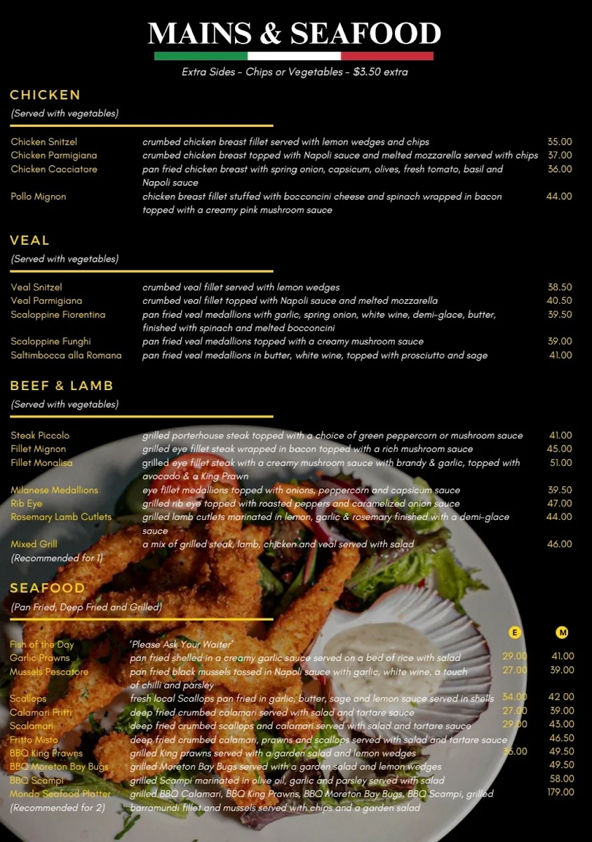 Menu, Piccolo Mondo