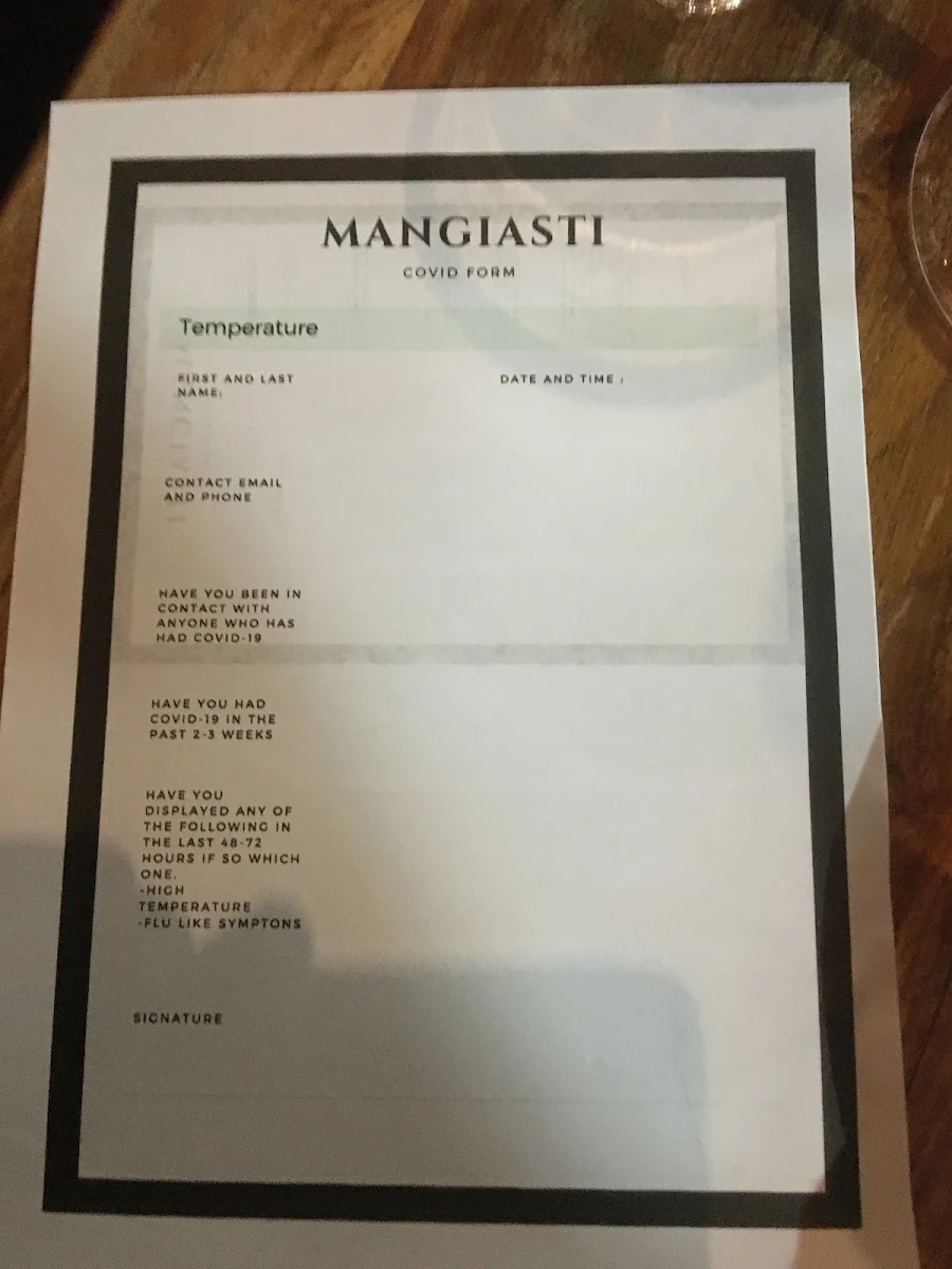 Menu, Farinas Roseville