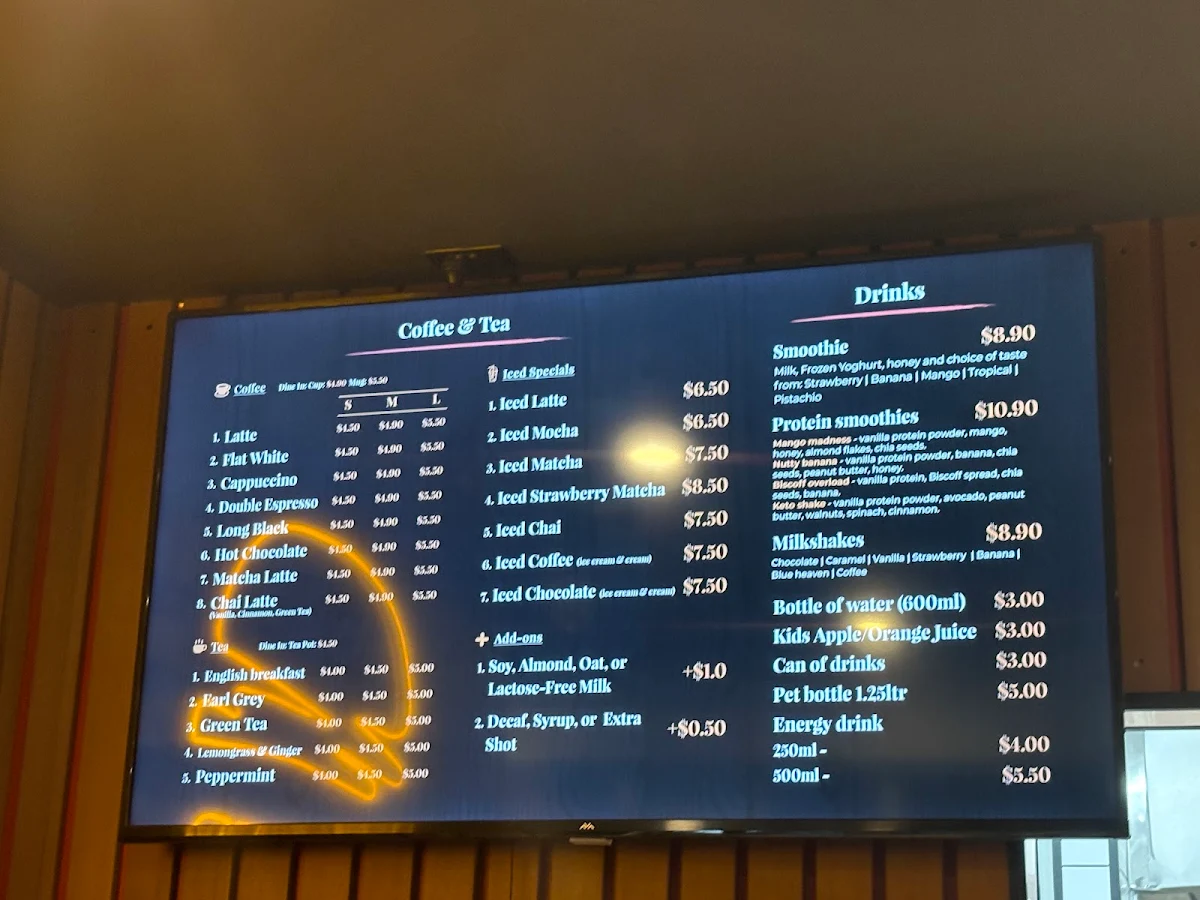 Menu, Crescent Cafe and Restaurant