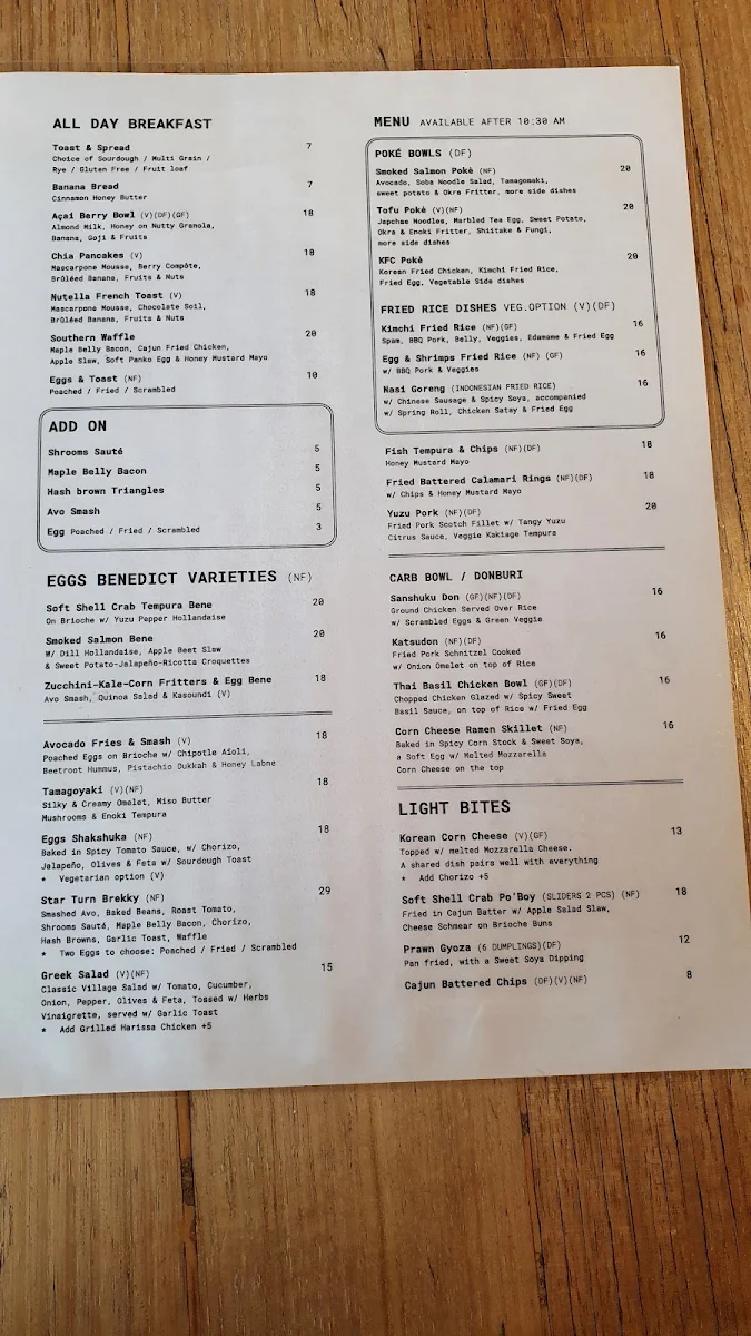 Menu, Star Turn