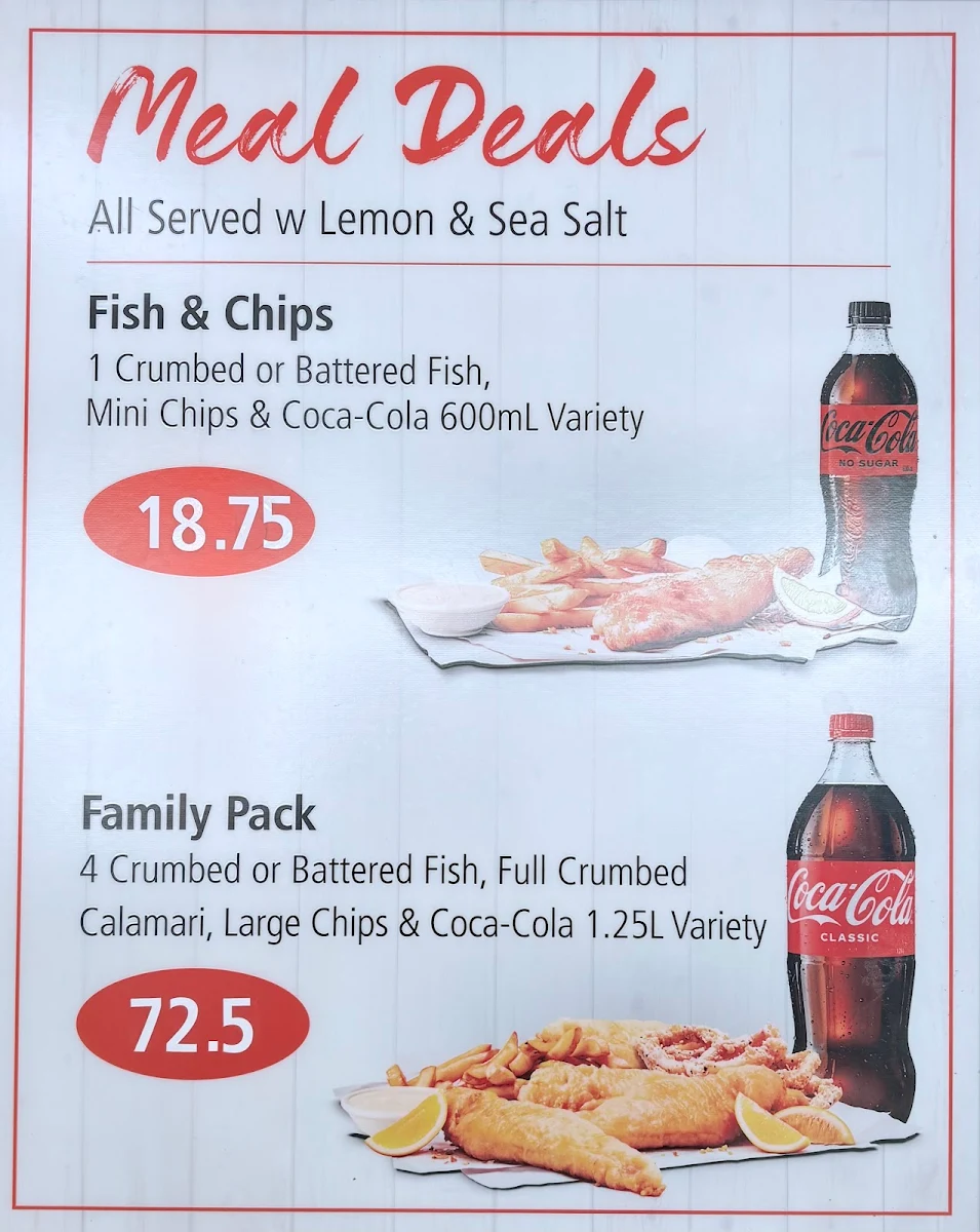 Menu, seafood market @ CALOUNDRA