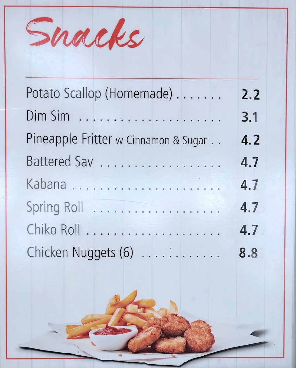 Menu, seafood market @ CALOUNDRA