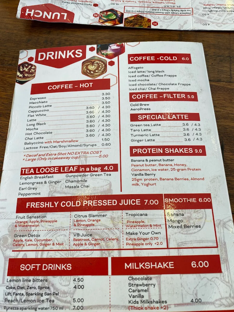 Menu, 18 Grams Kogarah