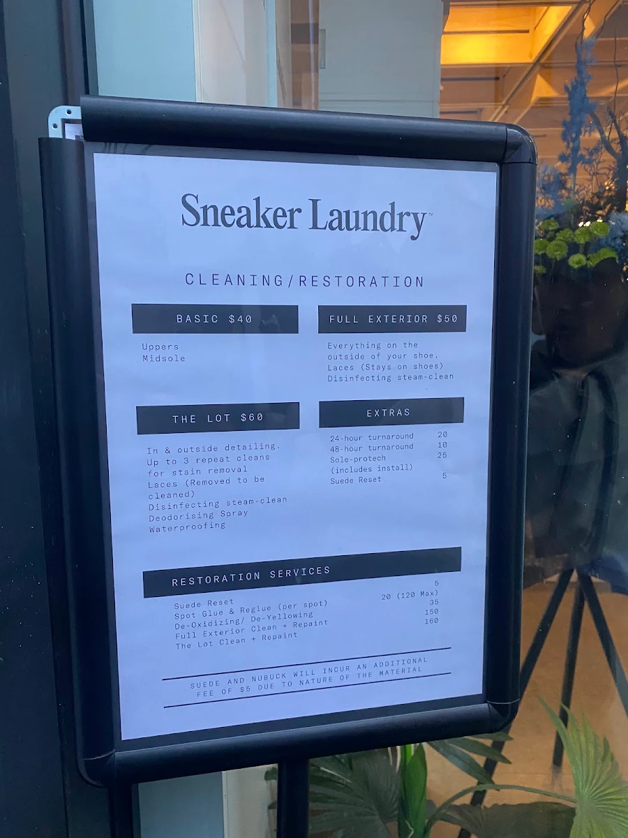 Menu, Sneaker Laundry LAB (Cafe)