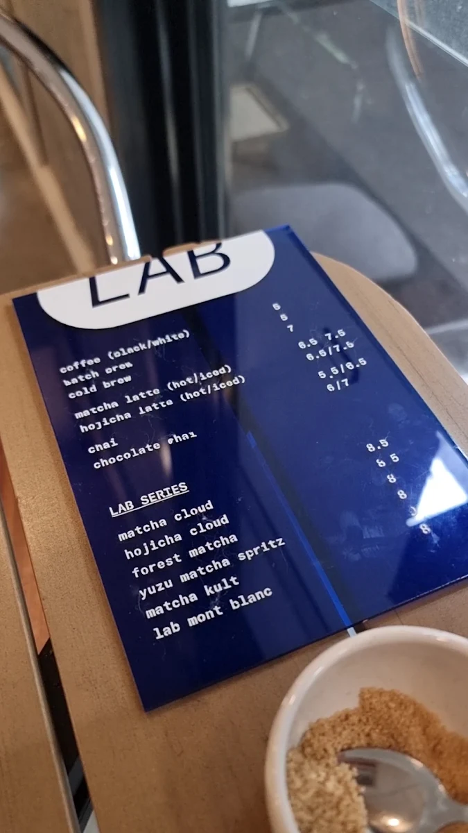 Menu, Sneaker Laundry LAB (Cafe)