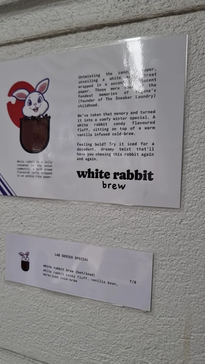 Menu, Sneaker Laundry LAB (Cafe)
