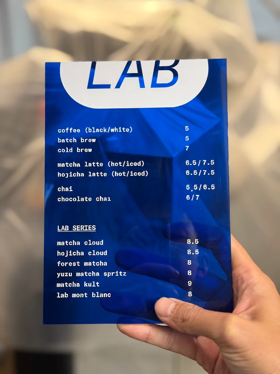 Menu, Sneaker Laundry LAB (Cafe)