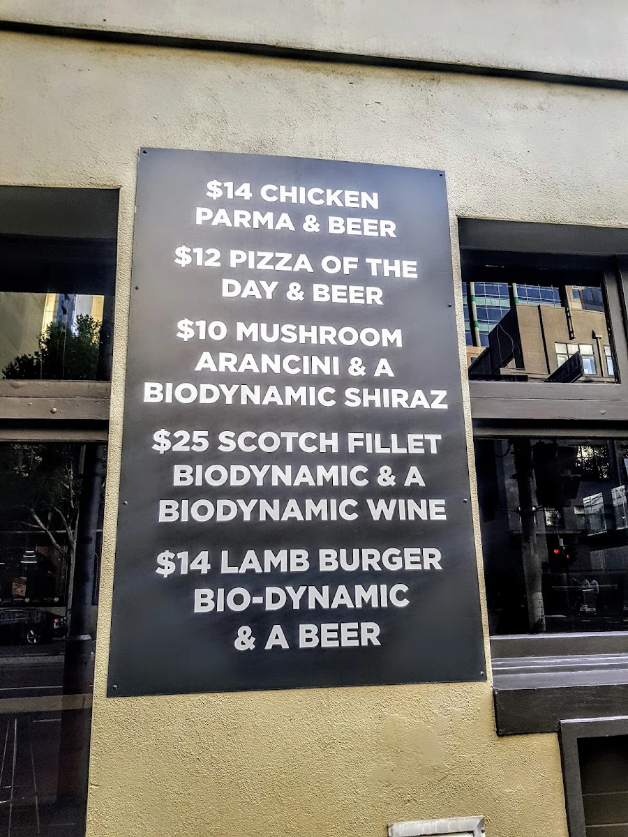 Menu, Golden Age Bistro