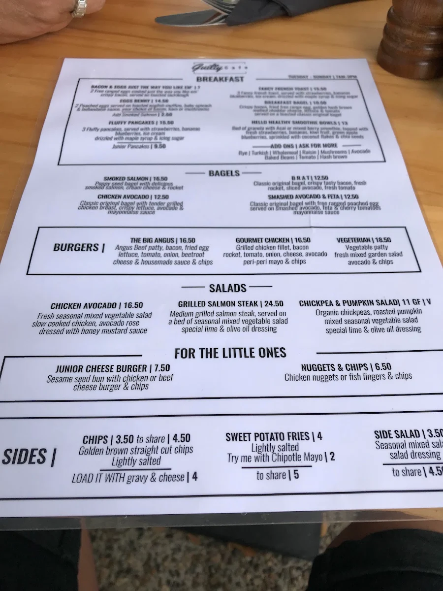 Menu, Bancroft Roasters Currumbin