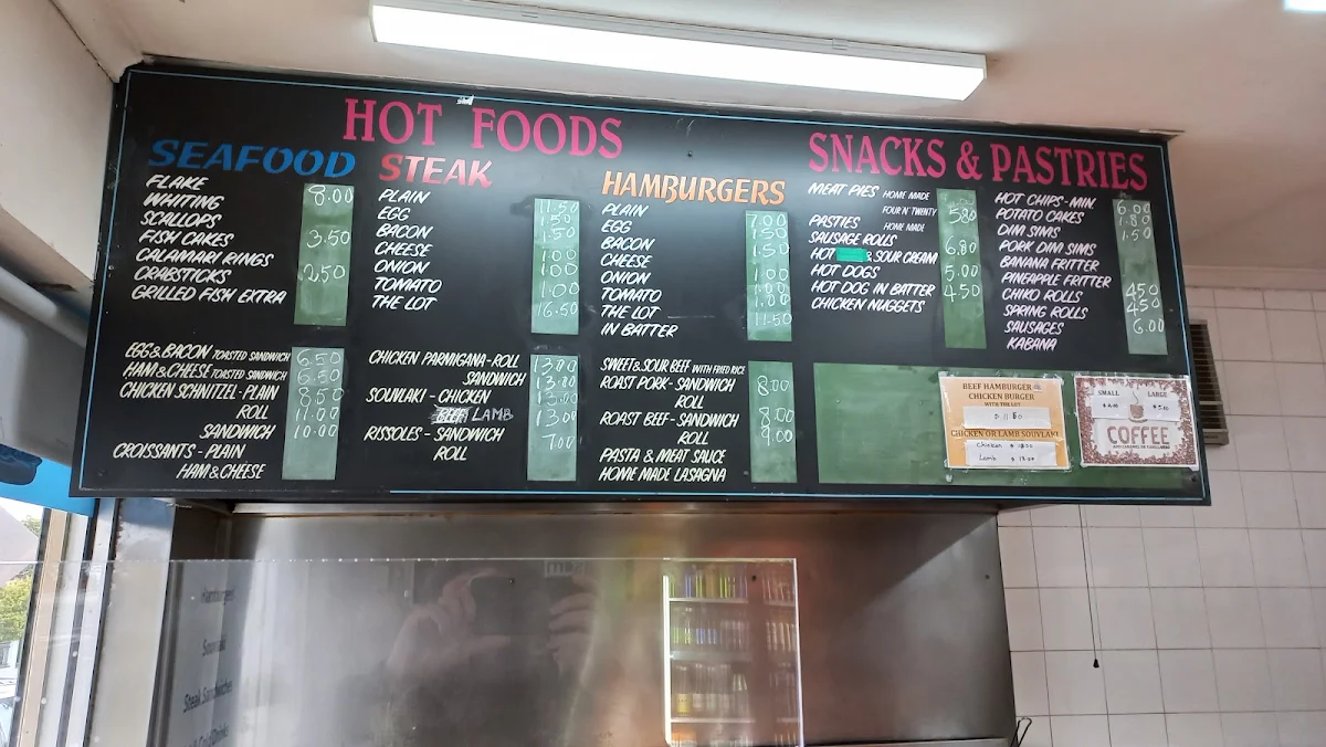 Menu, Sussex Sandwich Bar