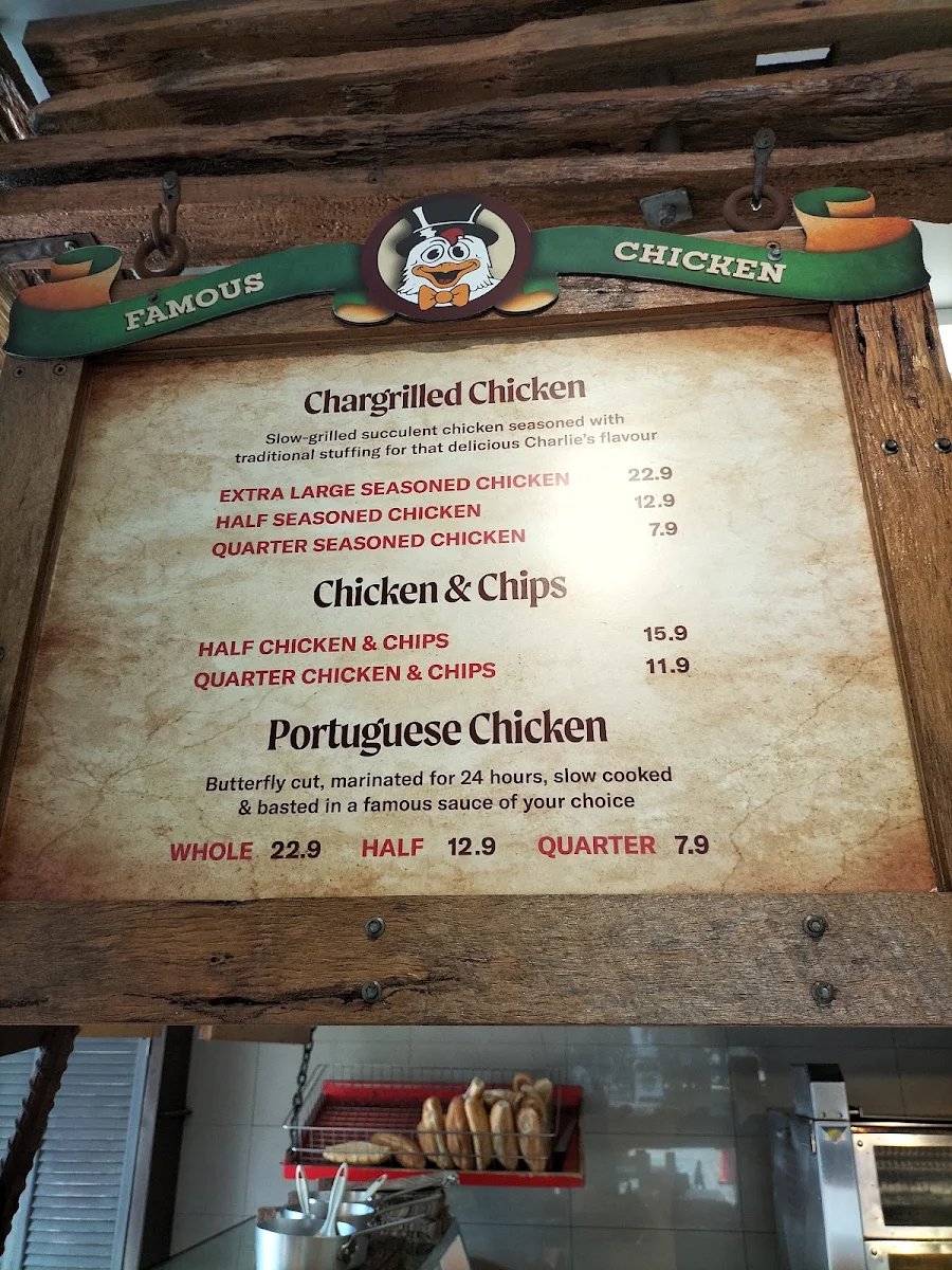 Menu, Chargrill Charlie's Rose Bay