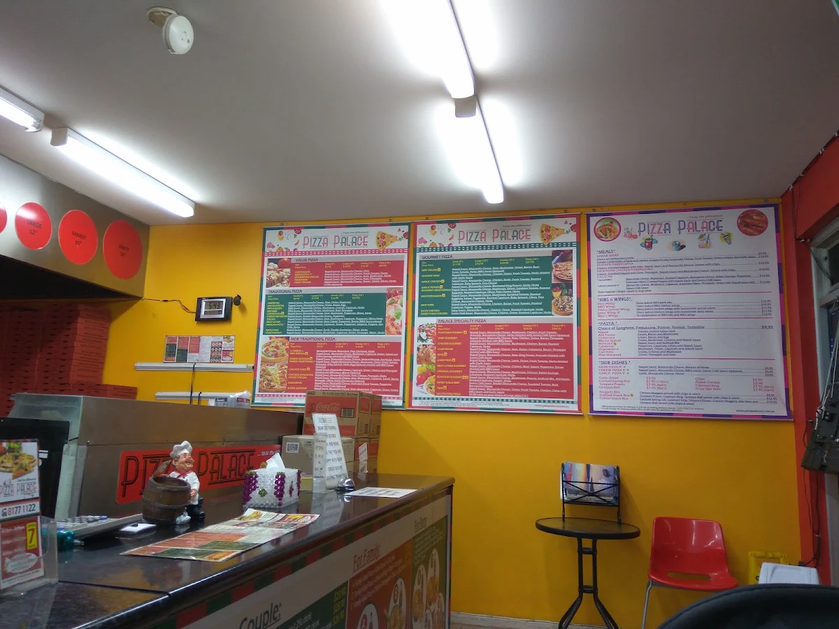 Menu, Pizza Palace