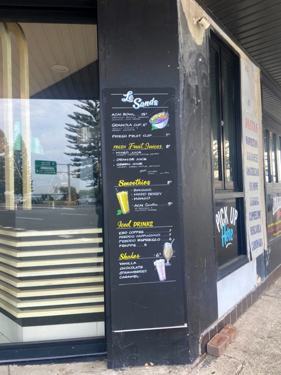 Menu, Billy Boy Cafe & Bistro