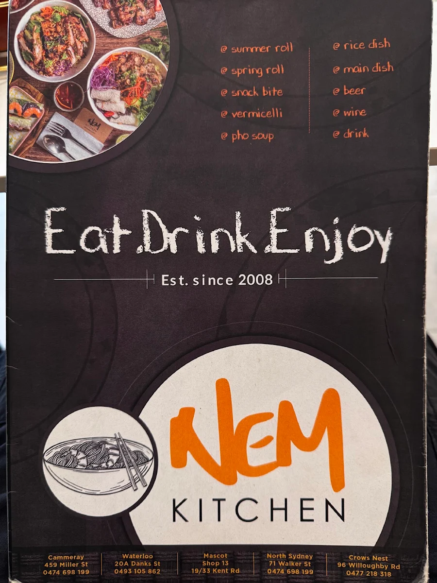 Menu, Nem Viet Mascot