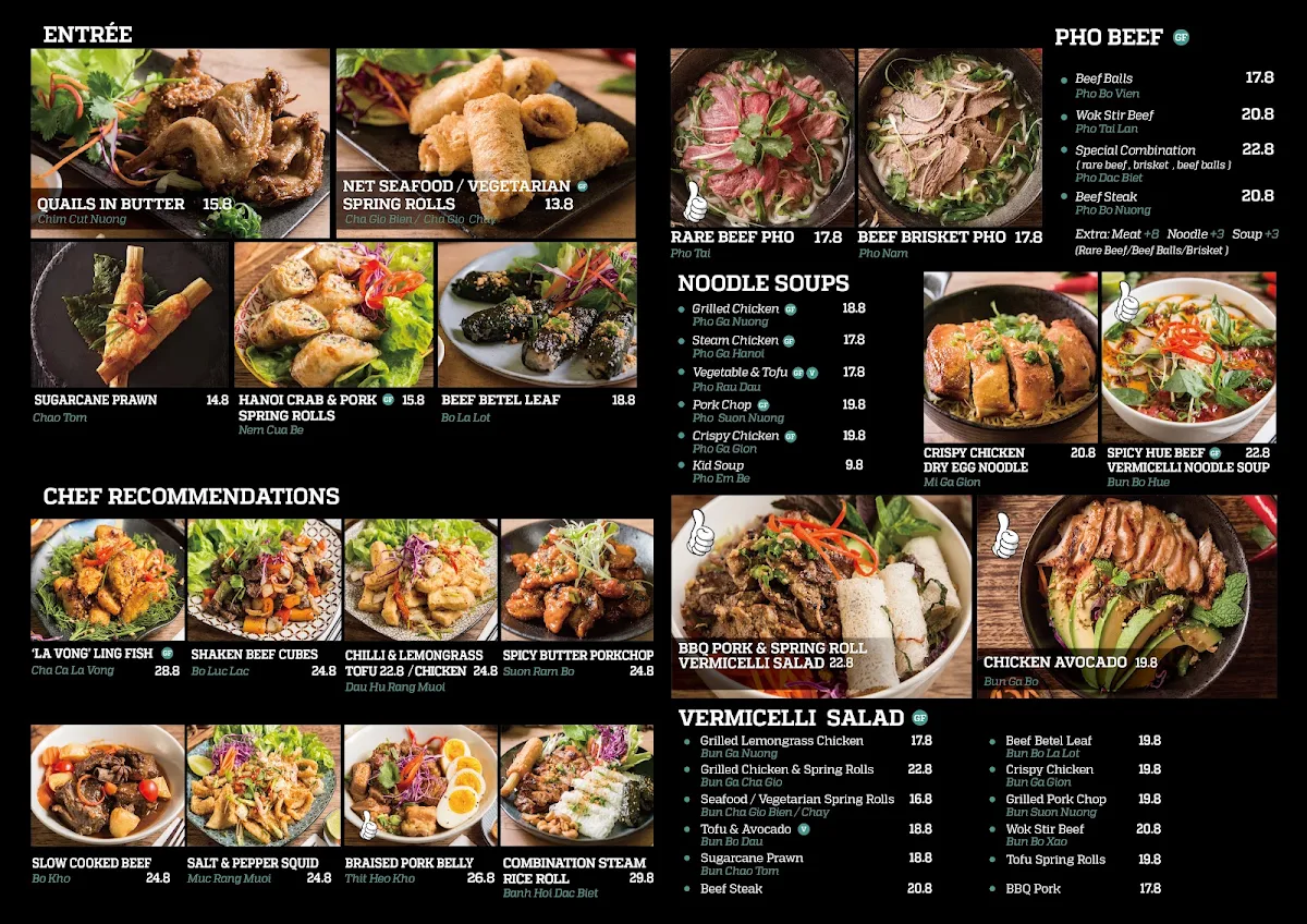 Menu, Nem Viet Mascot