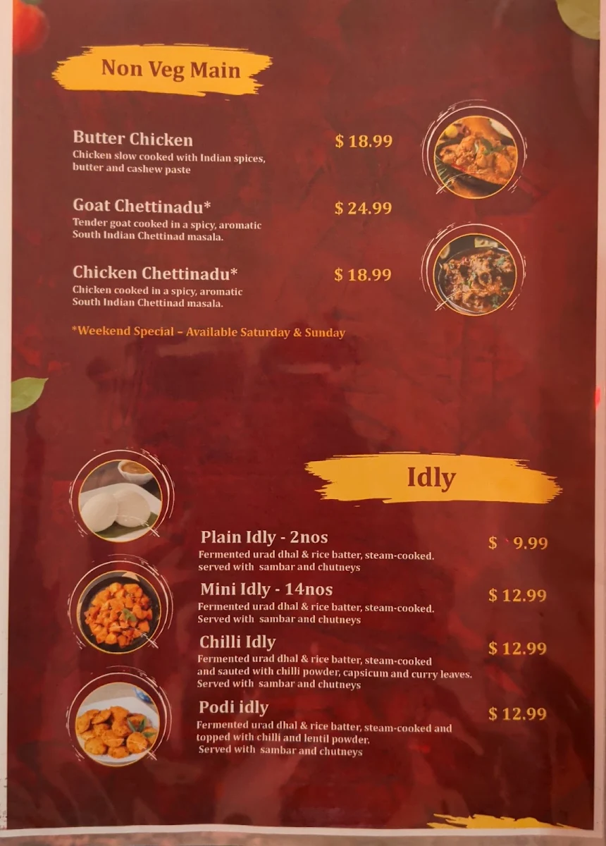 Menu, Biryani Paradise Townsville