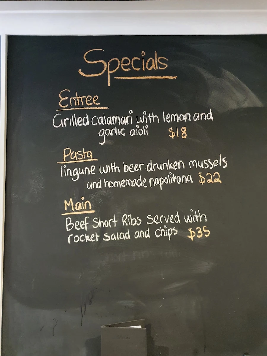 Menu, Enzo's Cucina Panania