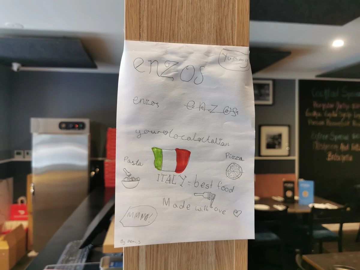 Menu, Enzo's Cucina Panania