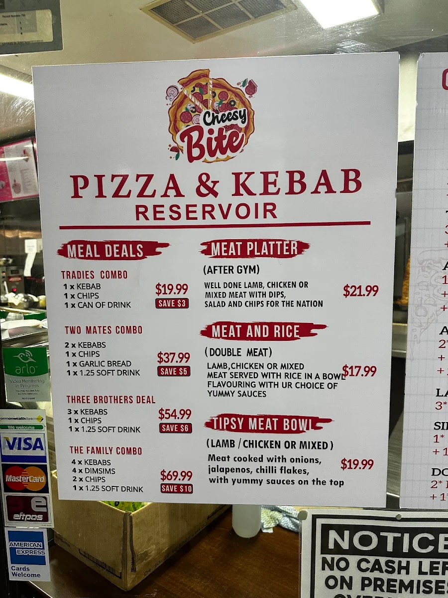 Menu, Garlic Boyz Kebabs (Reservoir)