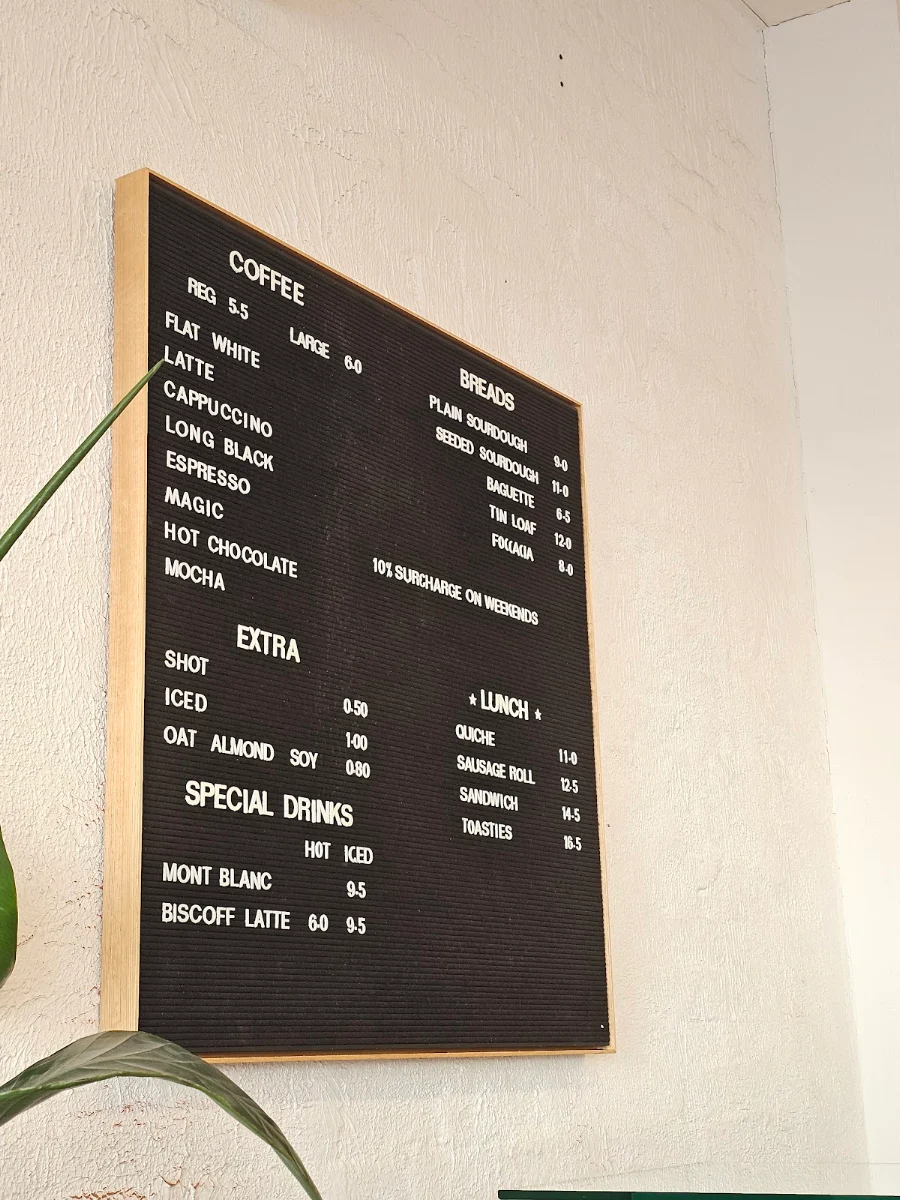 Menu, Calico Bakehouse