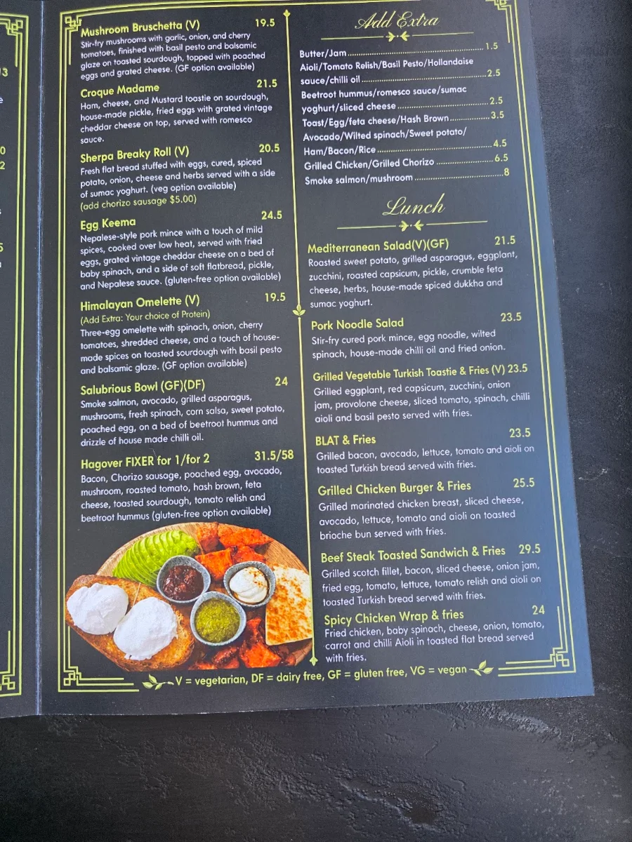 Menu, Chai House Cafe Ripley