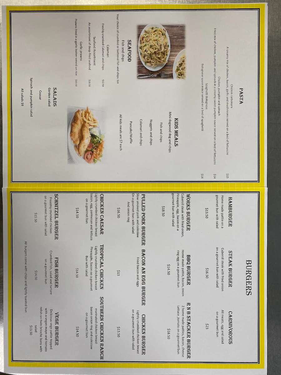 Menu, Flick Food & Coffee Bar