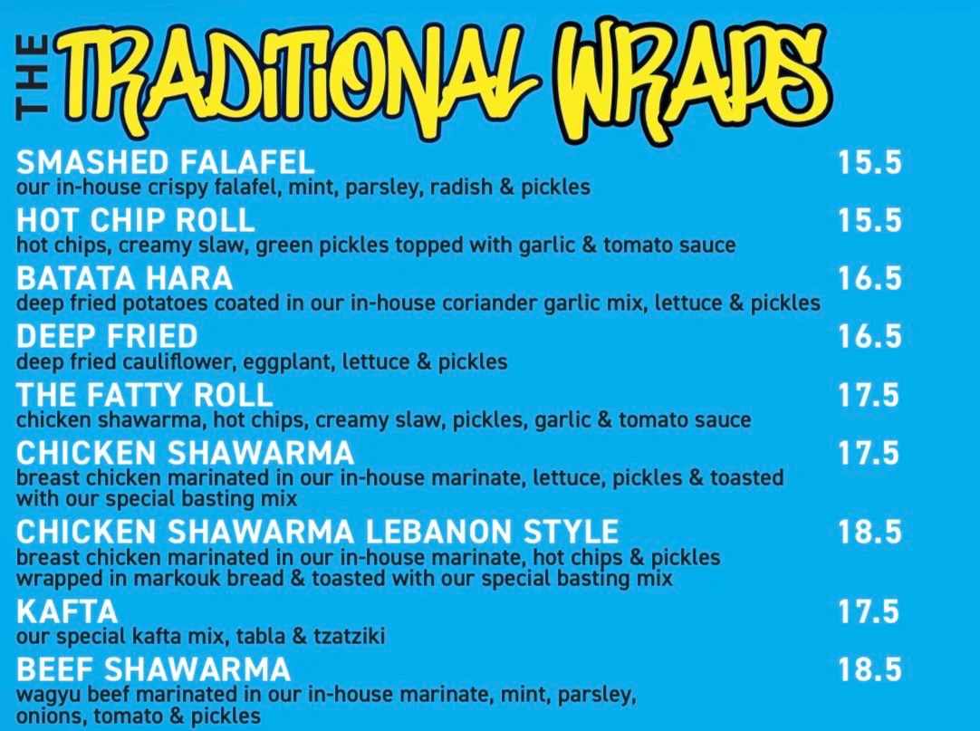 Menu, Bite me pockets